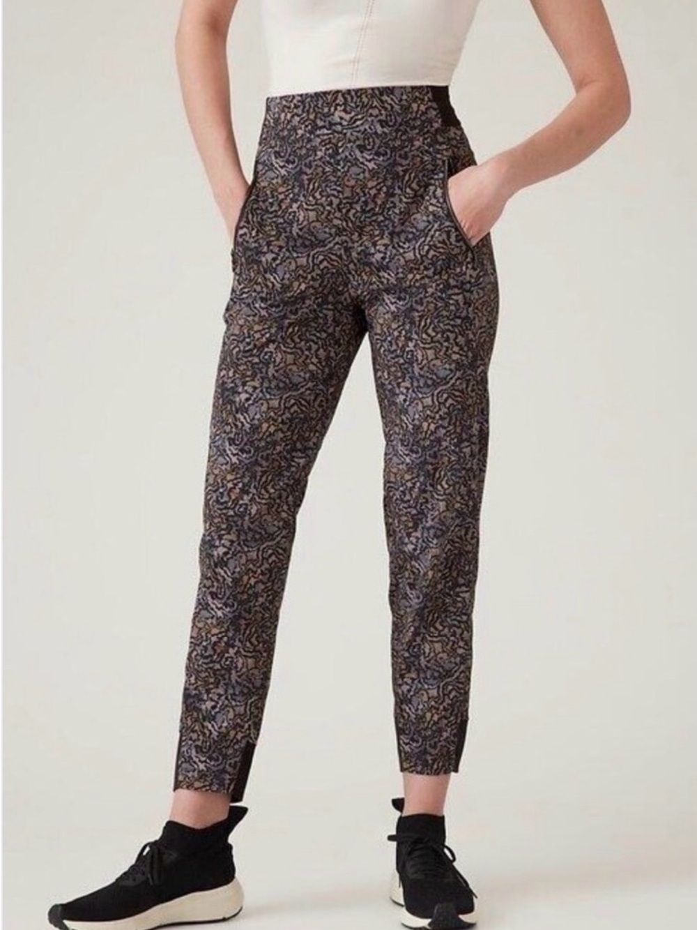 EUC Athleta High-Waist Patterned Slim Ankle Pants - Picture 2 of 12